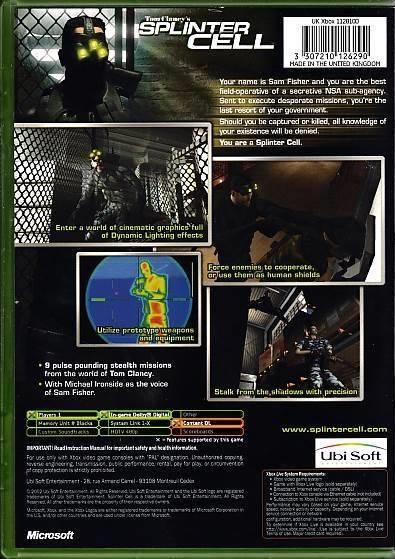 Tom Clancy\'s Splinter Cell - XBOX (B Grade) (Genbrug)